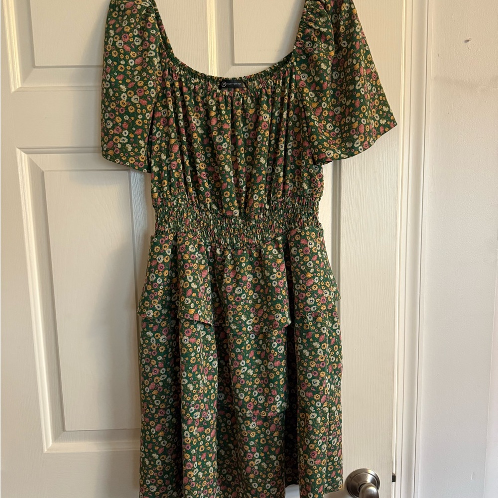 Prettygarden Floral Mini Dress in Green